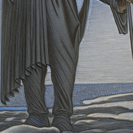 AI generated: jesus taking someone by his hand and walking towards the gates of heaven. 