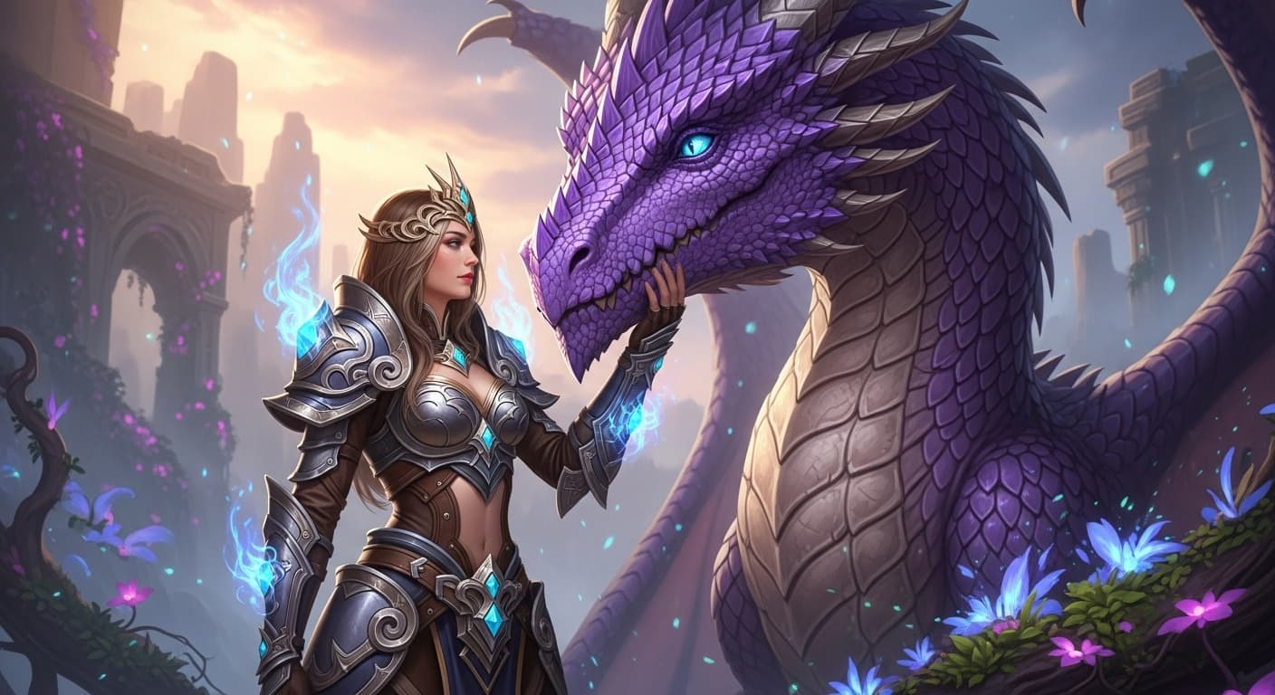 AI generated: final fantasy, human babe, fantasy big beautifull armor with extrem many details and accesories, glo...