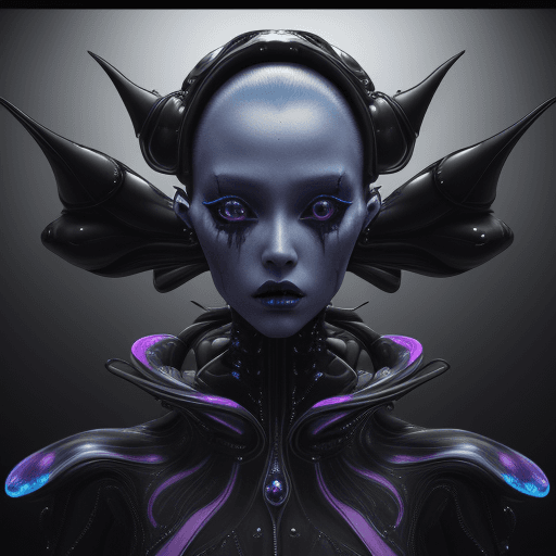 AI generated: metamorphosis, alien fashion editorial, avant-garde hyper futuristic surreal fashion, extreme detail...
