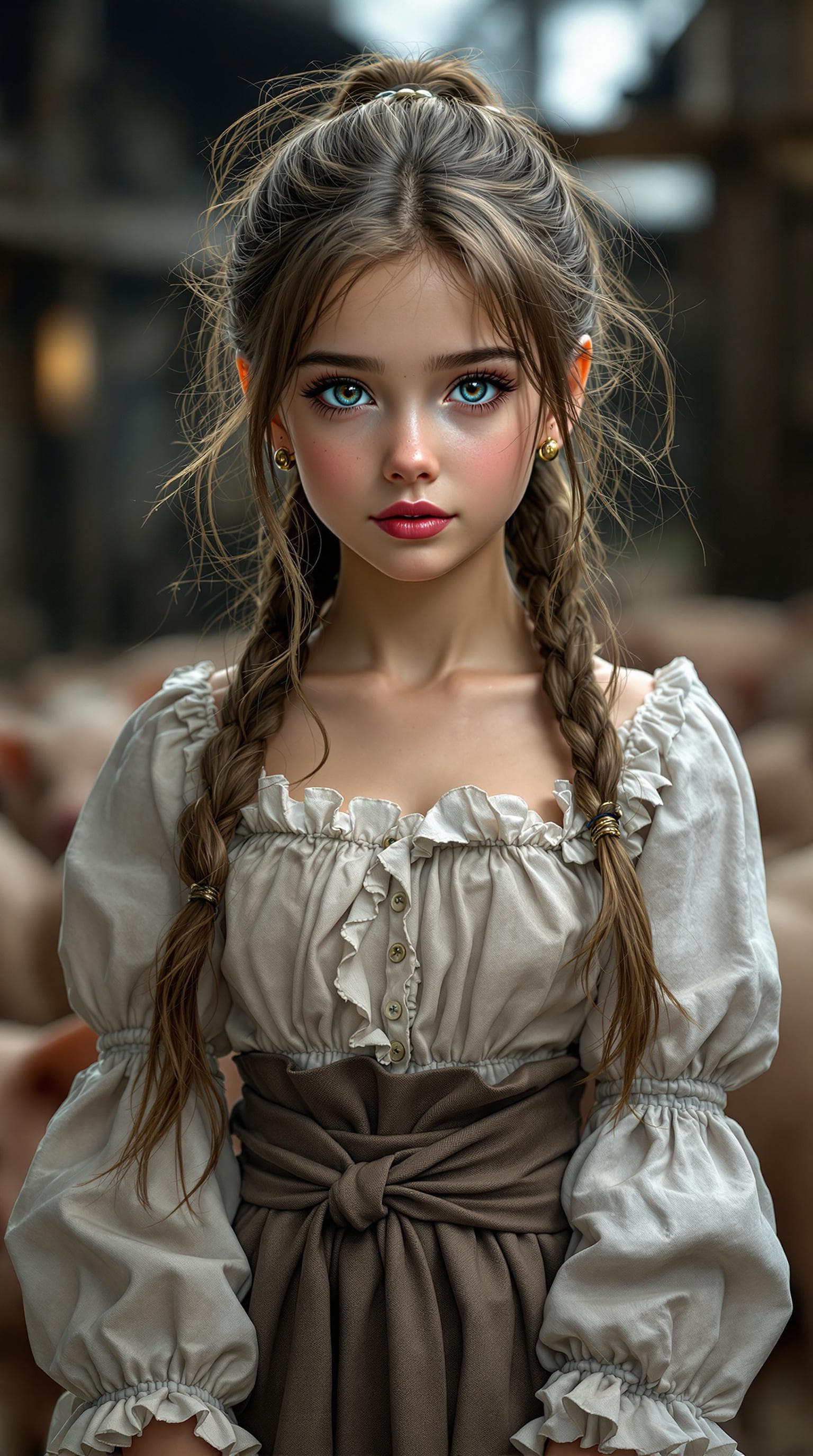 AI generated: a professional photo of a exceptionally beautiful girl in the world (age 11), (eleven year old), Pol...