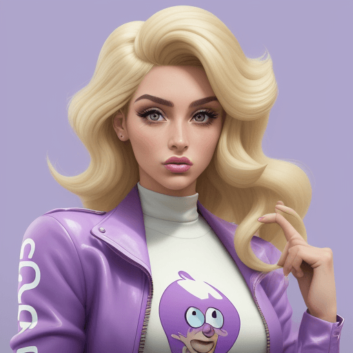 AI generated: Realistic character Penélope Charmosa, an iconic character from Wacky Race, in a modern version as a...