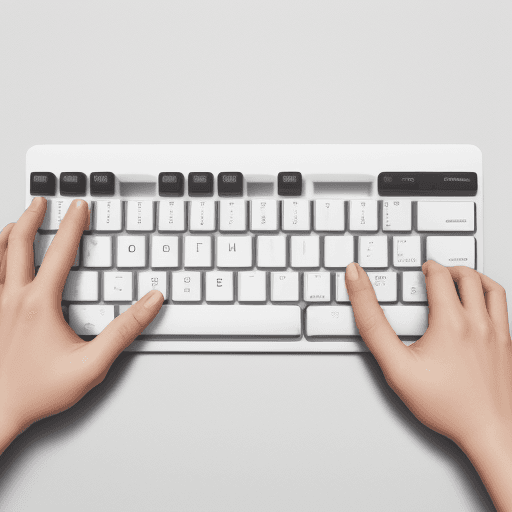 AI generated: Simple Graphic of a keyboard with hands