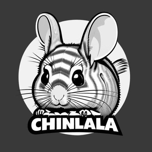 AI generated: chinchilla head vector logo, simple, black and white, Adobe Illustrator
