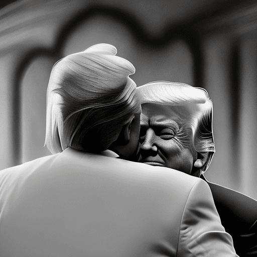 AI generated: President andres manuel lopez obrador hugging president donald trump; 8k, intricate detail, photorea...