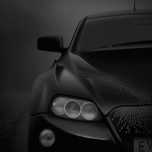AI generated: a close up of a black car, in the style of joel robison, david yarrow, pointillist optical mixing, l...