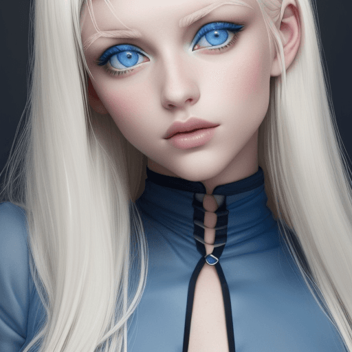 AI generated: 20 girls with Platinum blonde hair and deep blue eyes with a divine appereance