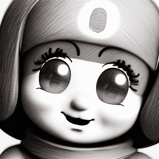 AI generated: Pocoyo (perfectly represented) painted by Leonardo da Vinci ((charcoal style)) black and white drawi...