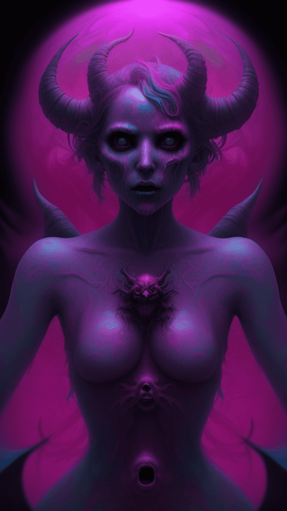 AI generated: ((psychedelic bizarre), (Surrealist Dreams), (Devilcore)), (Beautifully Color Graded), RTX, SSAO, HB...
