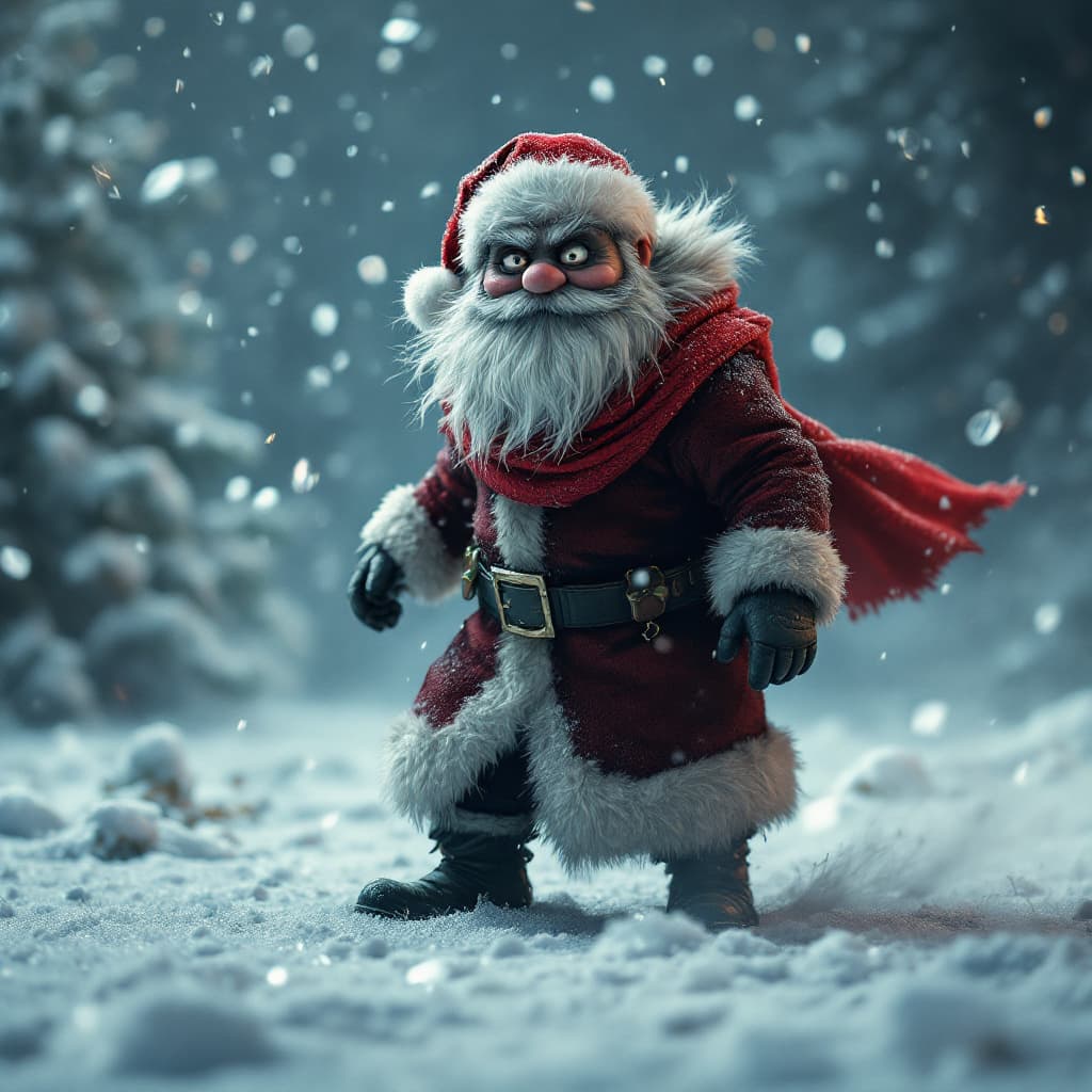 AI generated: Christmas Ozzy, The background is Frozen, cinematic lighting, atmospheric , trending on artstation, ...