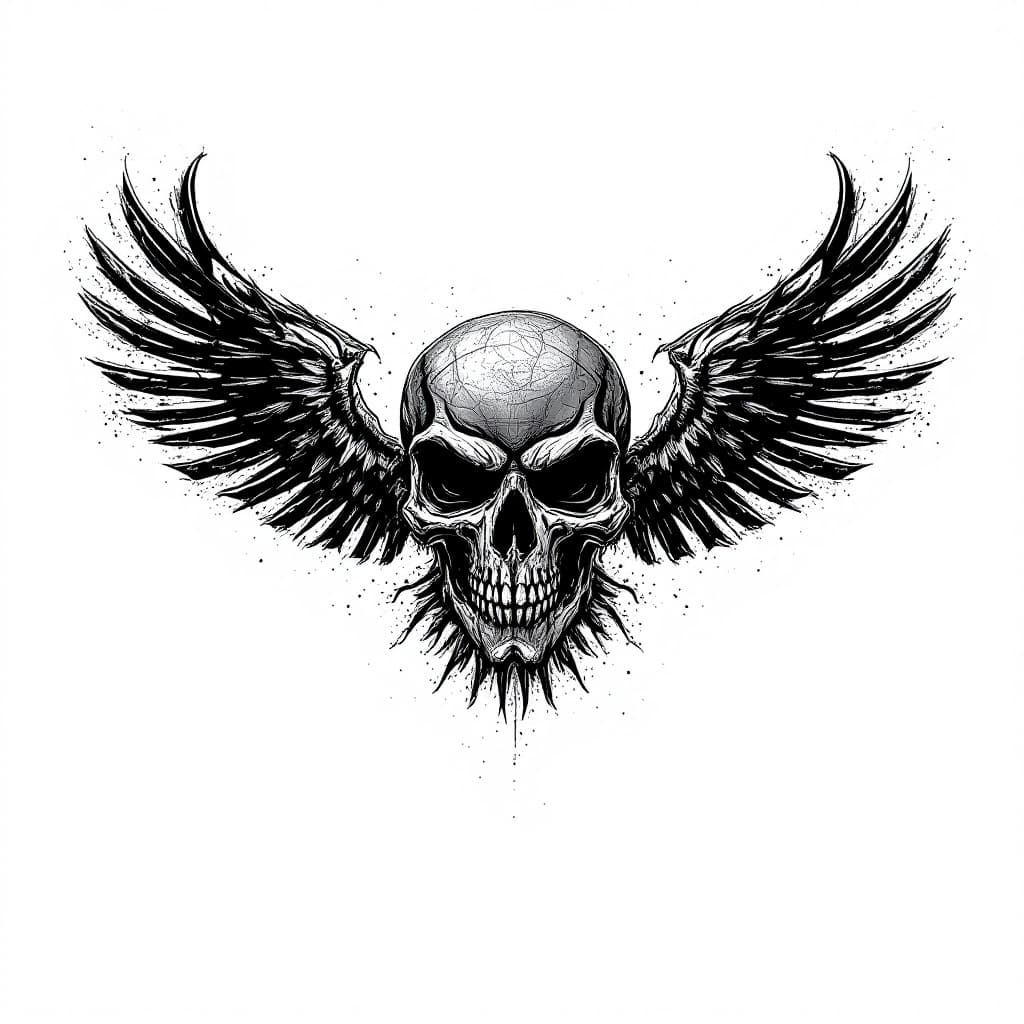 AI generated: Biker logo white backround
