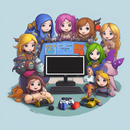 AI generated: Create a banner with video game characters and the name Hanny in the center 
