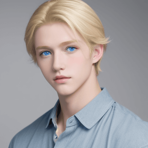 AI generated: Boy, blonde, blue eyes