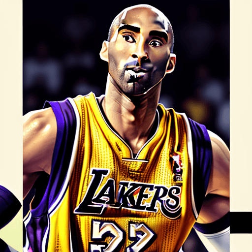 AI generated: image of kobe bryant from the front