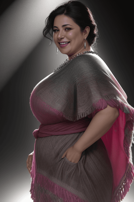 AI generated: topless, dark background, dramatic light, backlight, rim lighting, (chubby:0.3), mexican woman 44yo,...