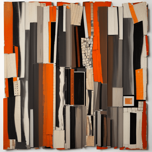 AI generated: collage on the cover of a book, in the style of large-scale paintings, 20th century art, fragmented,...