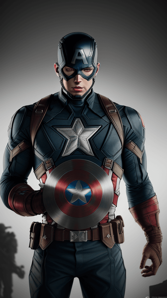 AI generated: Cut off head only(Captain America ) trophy, bloody world, unzoom, ultra detailed, ultra realistic, u...