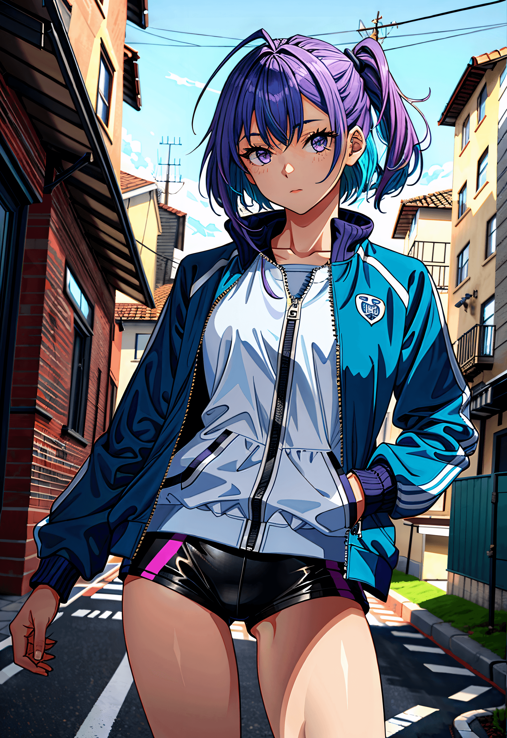 AI generated: (Masterpiece, Award winning, Highest Quality:1.2), perfect anatomy, solo, 1 girl, hololive, Minato A...