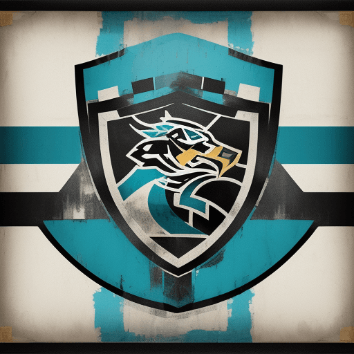 AI generated: Print collage of a football team's crest, in the style of Josef Kote, Grunge beauty, Dain Yoon, cyan...