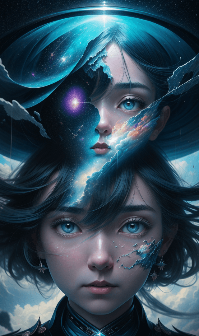 AI generated: photo illustration from a world in the clouds, in the style of tanya shatseva, the stars art group (...