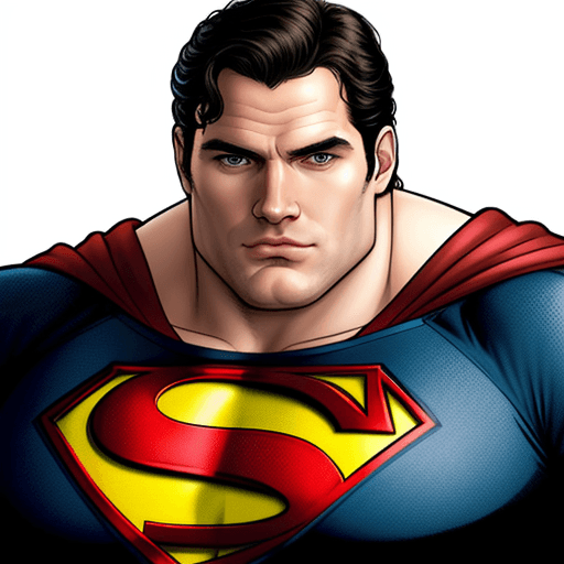 AI generated: Henry Cavill as fat superman, realistic, 

