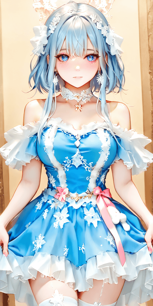 Blue rabbit dress