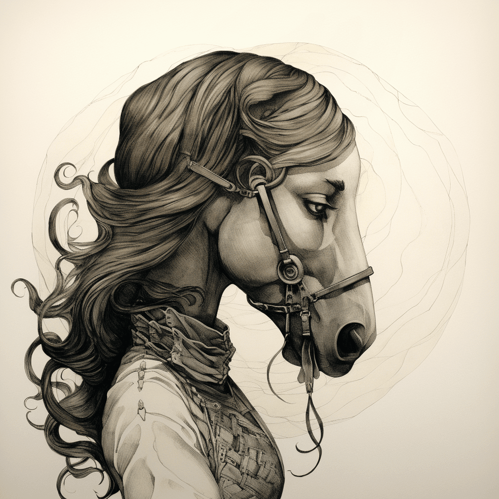 AI generated: horse body with woman head