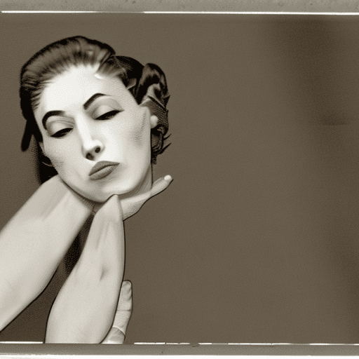 AI generated: An image of a woman offering a sophisticated over-the-shoulder look towards the viewer. Her body is ...