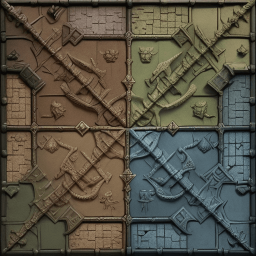 AI generated: Dungeon tile from above, warhammer fantasy style.