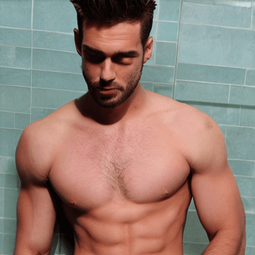 AI generated: Hot handsome guy fully naked