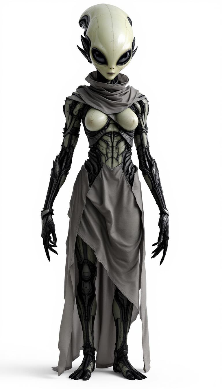 AI generated: 3D rendering alien woman
