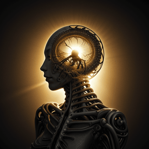 AI generated: (Peter Glick's beautiful work, biomechanical surrealism, soul landscape of light and shadow, excelle...