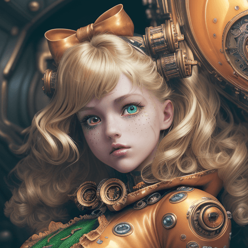 AI generated: hyperdetailed steampunk spaceship interior, cinematic shot, upper body, centered, 100mm lens, perfec...