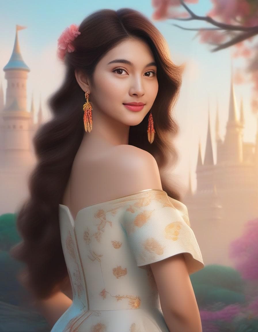 AI generated: portrait of a person, Bright color, disney style, 3D render, best quality, 8K, front lighting, ultra...
