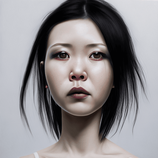 AI generated: Hyper realistic, full shot body photo of the most creepy artwork in the world, portrait photo of a f...