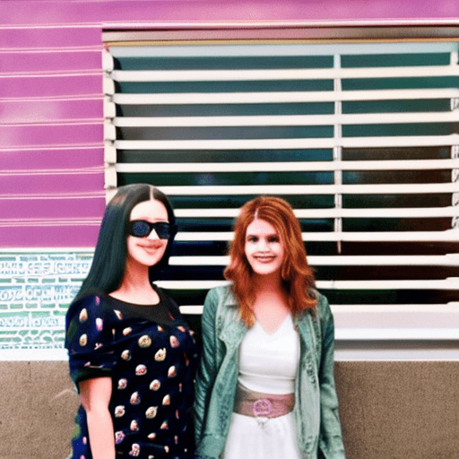 AI generated: 2girls, Beautiful face, perfect face,  two women , having fun, full body,  25 years 