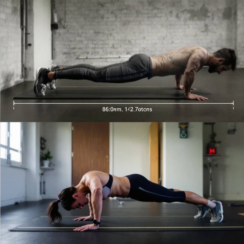 AI generated: "A time-lapse progression of a person starting with a single push-up, gradually building strength ov...
