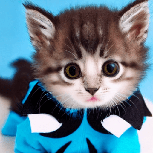 AI generated: cute kitten wearing an adorable shark costume --testp --upbeta --upbeta