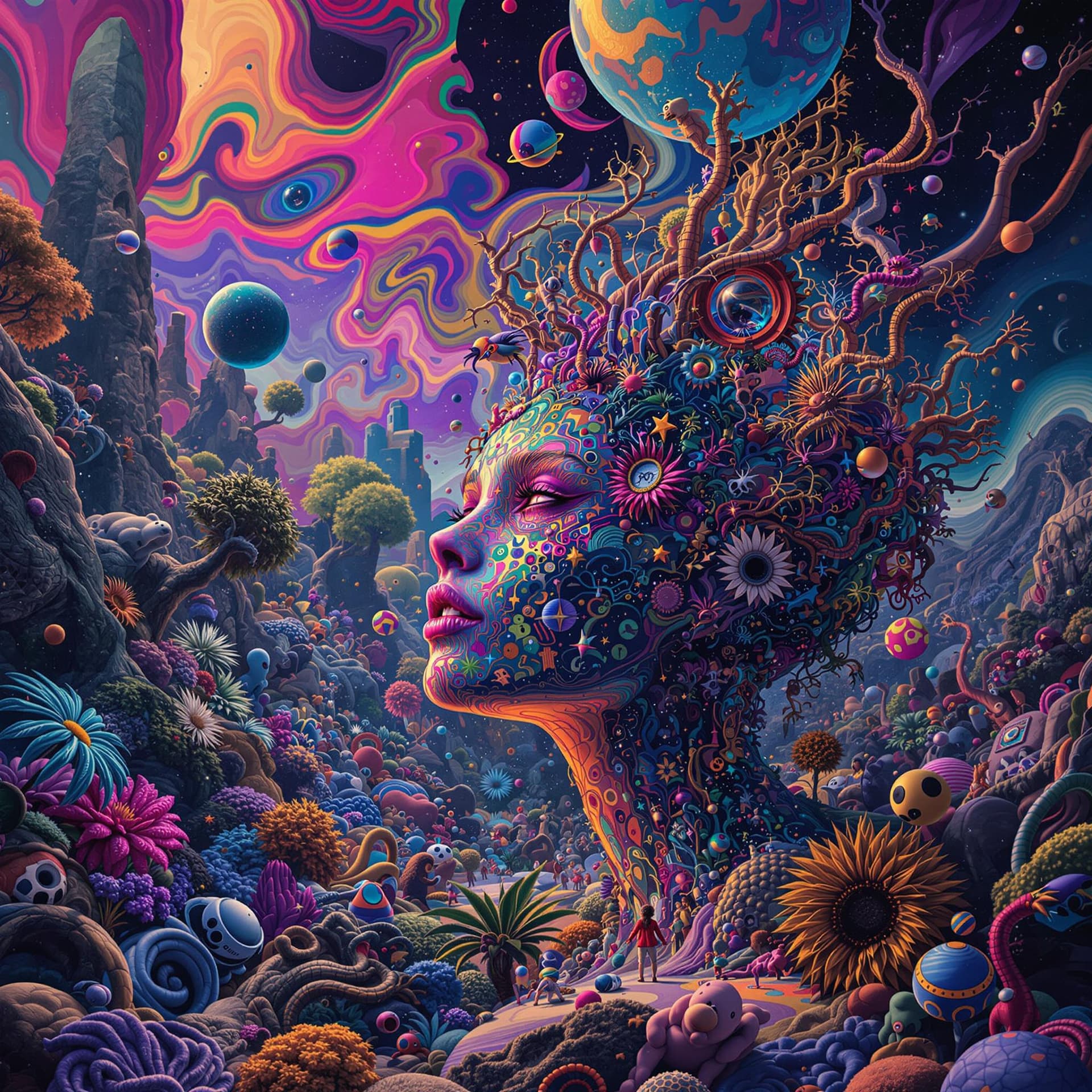 AI generated: Hyper realistic. surreal and trippy, very artistic that only AI can think up. Highly detailed. Psych...