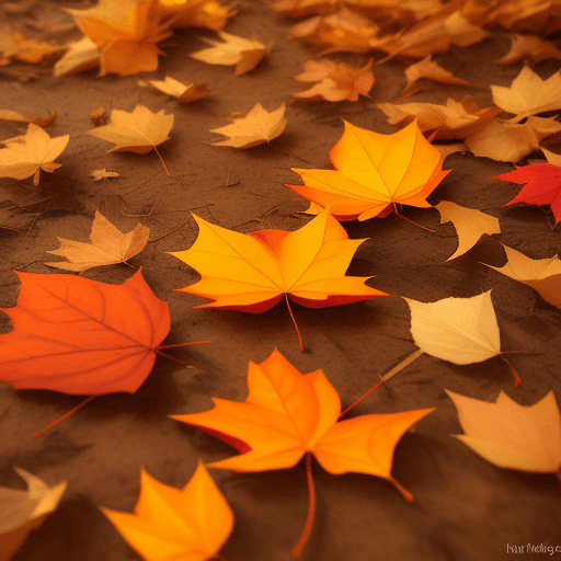 AI generated:  autumn leaves, fall colors, autumn season, foliage, crisp air, harvest, autumnal, fallen leaves, go...