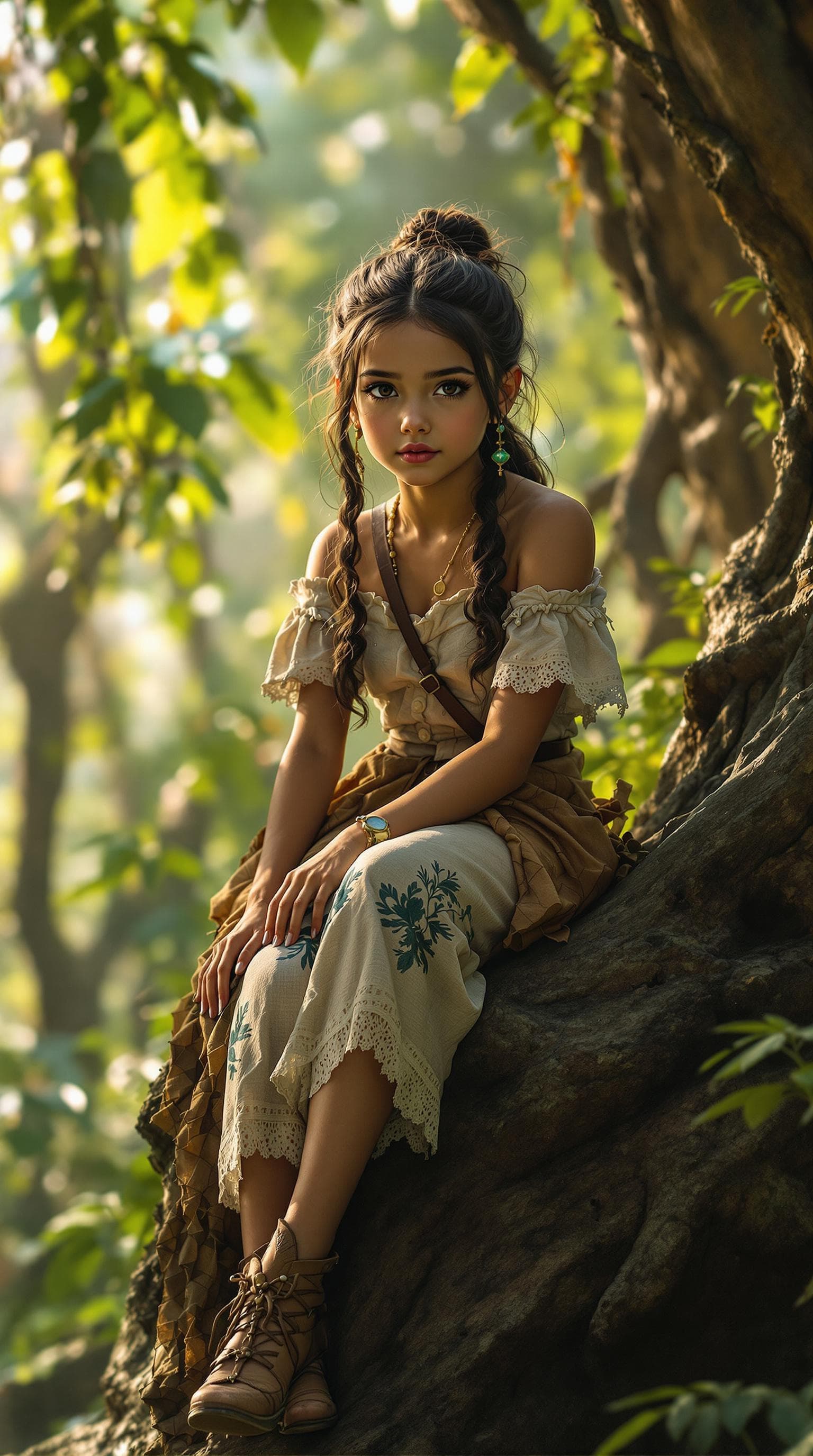 AI generated:  professional photo of a exceptionally beautiful girl in the world  (age 7), (seven year old) 1880's...