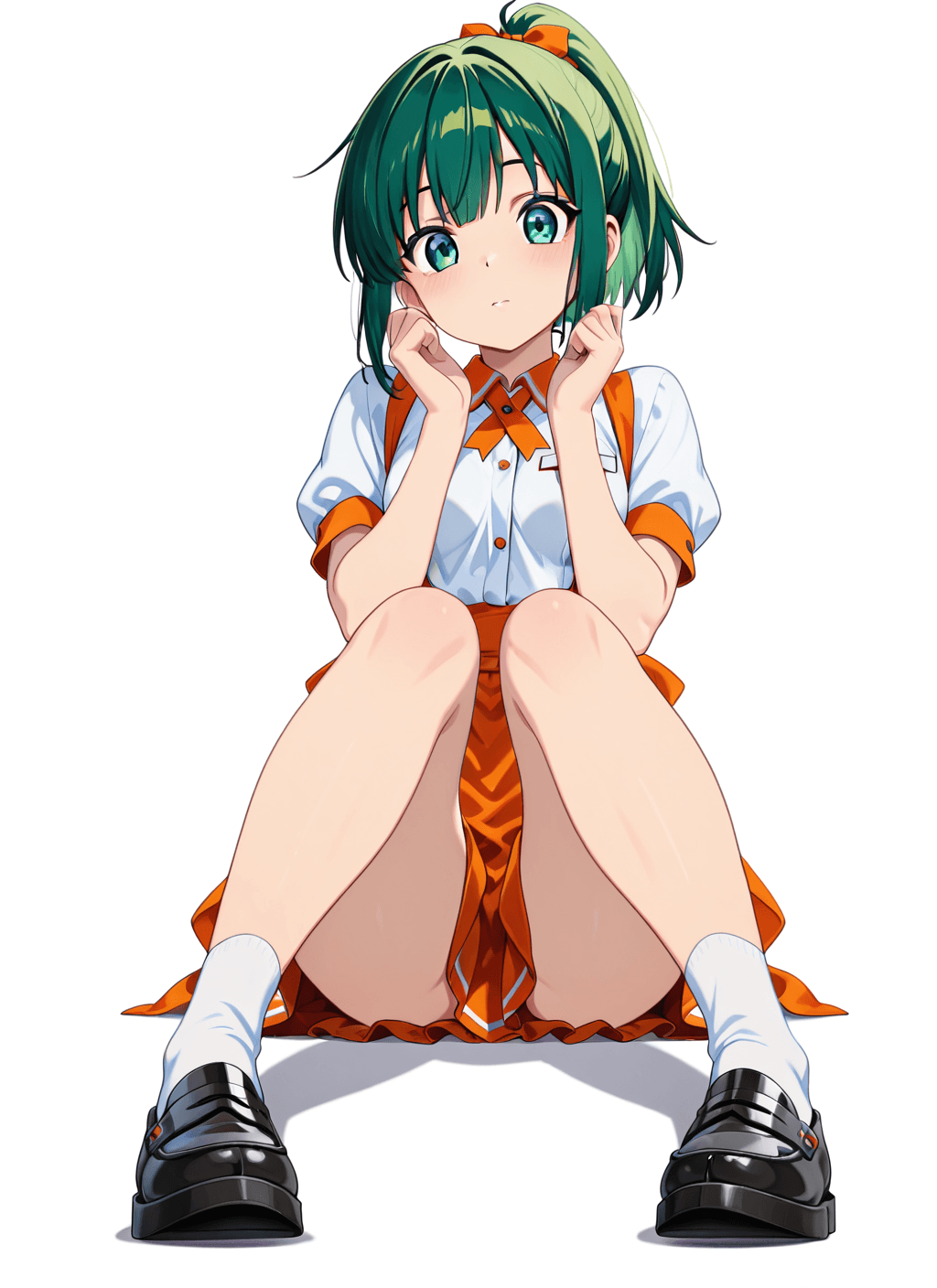 Civitai 正面尻もち座り / Sitting down after a fall (front view)