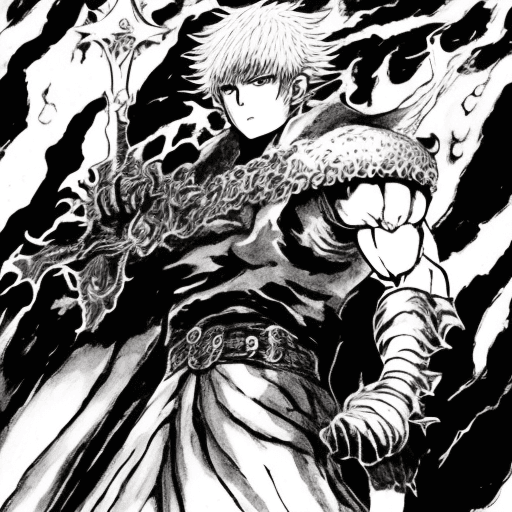 AI generated: berserk anime sacrifice griffith and god hand manga style