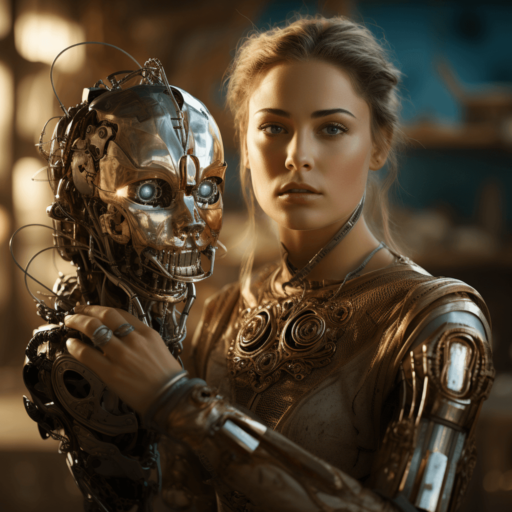 AI generated: time traveller woman