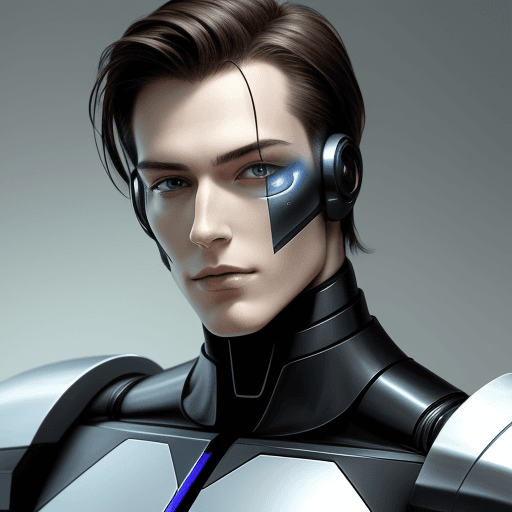 AI generated: beautiful android man