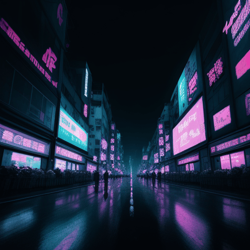 AI generated: In the style of liam wong, filled streets