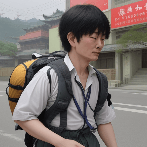 AI generated: 街道上的落叶形成类似鞋子的形状