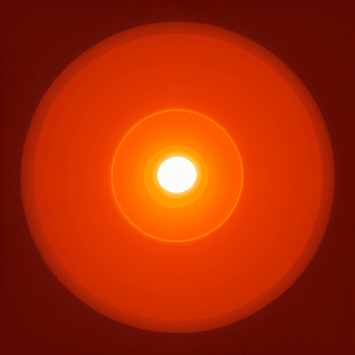 AI generated: Photo of  a orange sun with a minimalist style and reddish tones