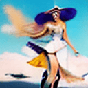 AI generated: Hyper realistic, beautiful funny anime, high fashion model, high heels, sandals, hats, sunglasses, C...