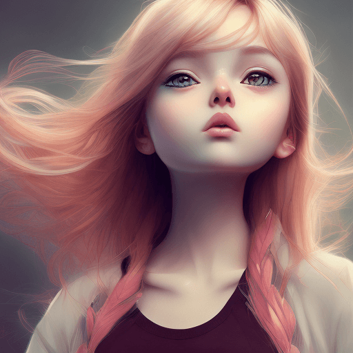 AI generated: babyface,pop mart,high detail,soft colors, edge lighting,and 3D style girl with facial similarity, c...