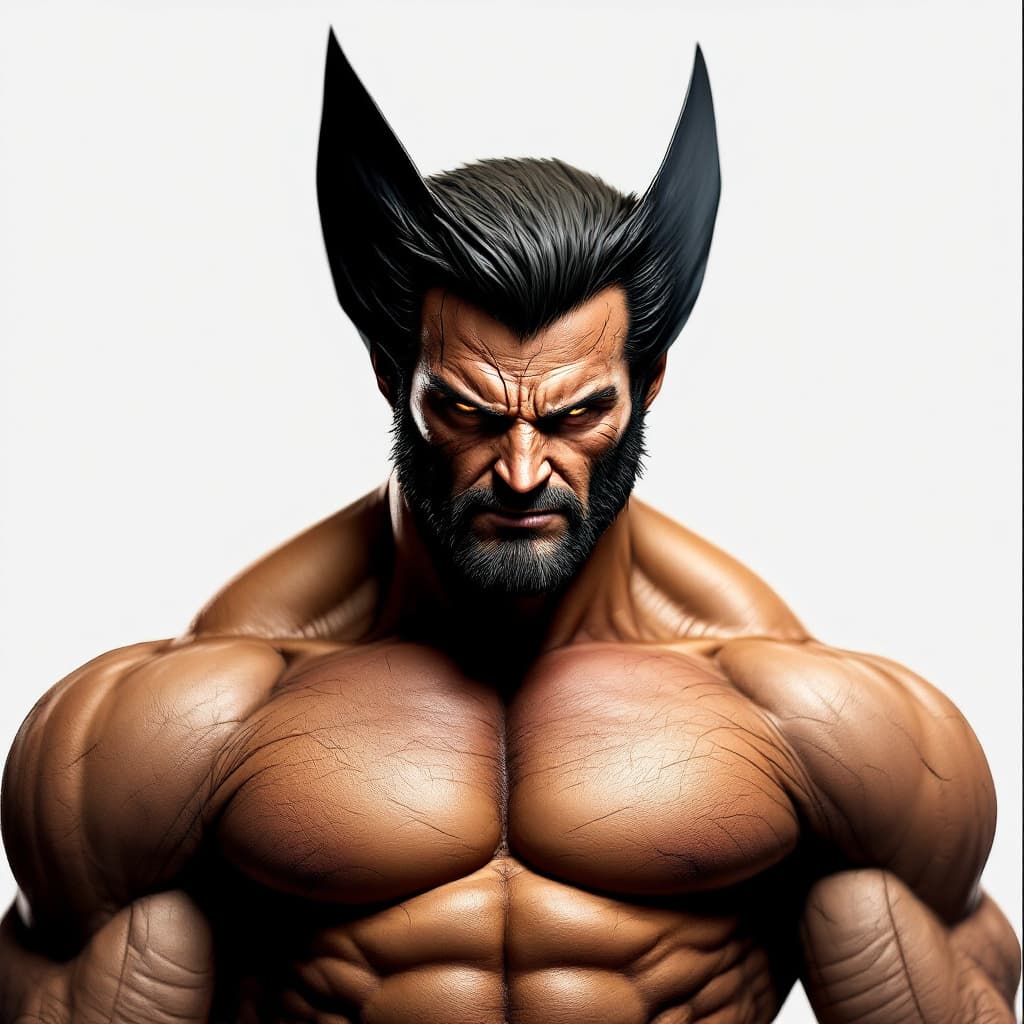 AI generated: 1. Personagem (Wolverine) – Expressão e Postura
Rosto: Logan tem uma expressão intensa e determinada...
